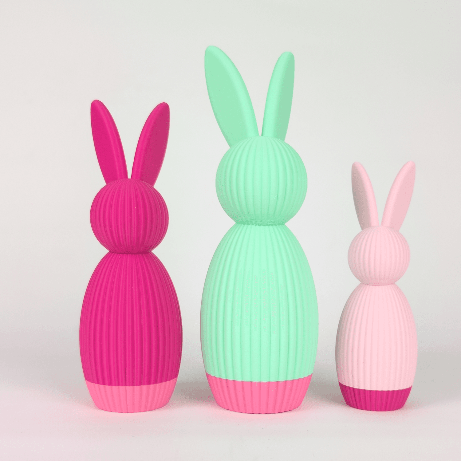 Hasen in Pink, Mint und Rosa in verschiedenen Größen